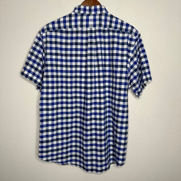 Ralph Lauren short sleeve button down checkered blue and white shirt Sz XL - Picture 6 of 6